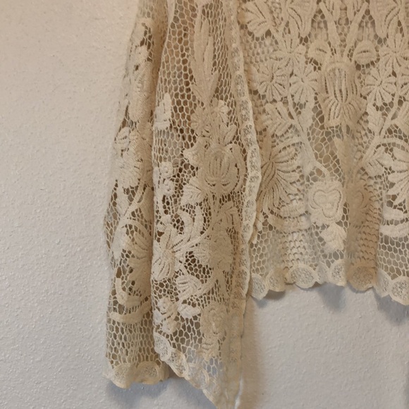 STUDIO Y cream/ ivory crochet jacket, size S - Picture 6 of 11